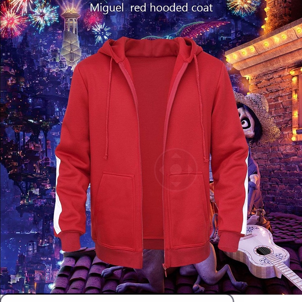 Miguel Red Hoodie Coat  “COCO’